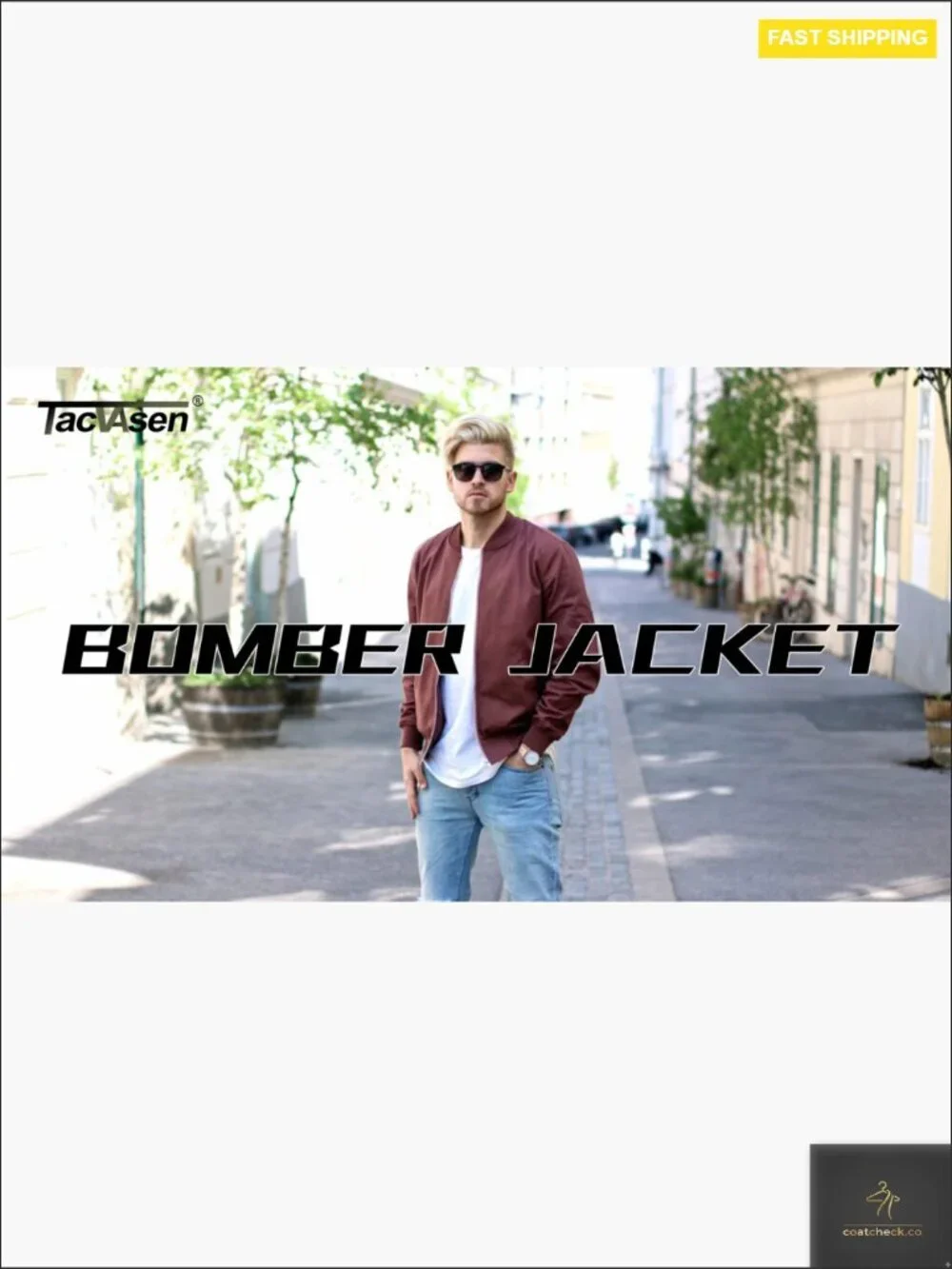 Men's Lightweight Bomber Jacket Casual Zip Up Windbreaker Spring Fall